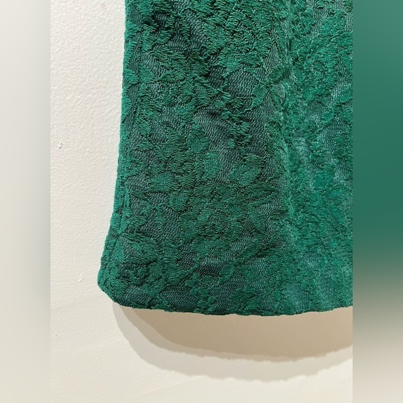 Zara Emerald Green Floral Lace Pencil Skirt Size Medium - Picture 2 of 6